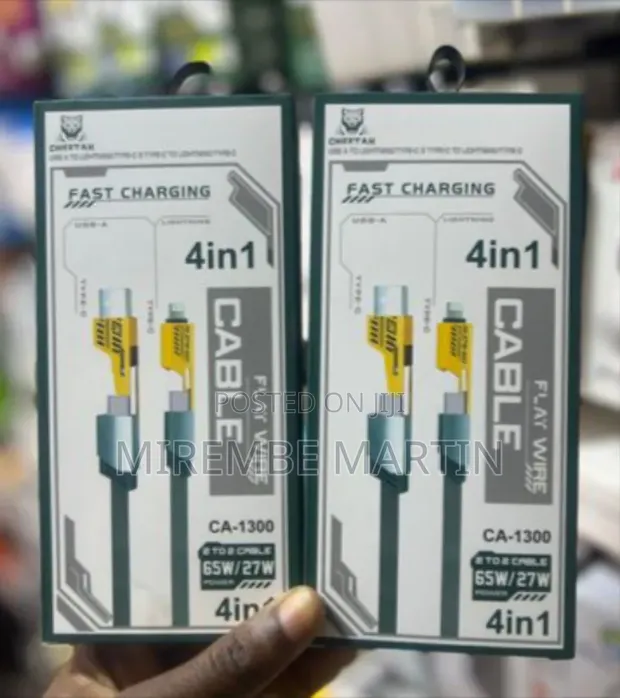 Cheetah CA-1300 Metal USB Fast Charging 2-in-1 Cable - 1