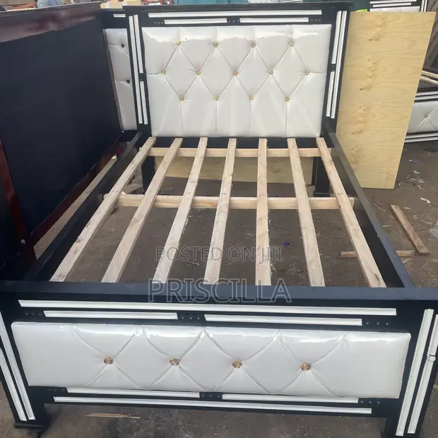 5x6 ft Leather Bed Frame - 1
