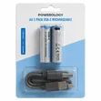 Powerology AA 2-Pack USB-C Rechargeable Battery - 1