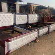 5x6ft Bed Frame - Black & Maroon - 2