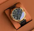 Classic Cartier Ballon Bleu Chronograph Leather Strap Watch - 4