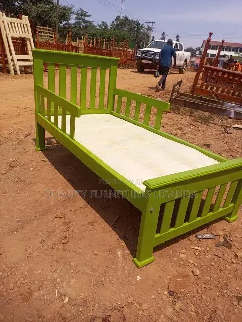 3x6 Lime Green Wooden Toddler Bed - 1