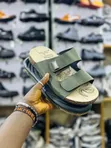 Stylish Black Double-Strap Slide Sandals - 1