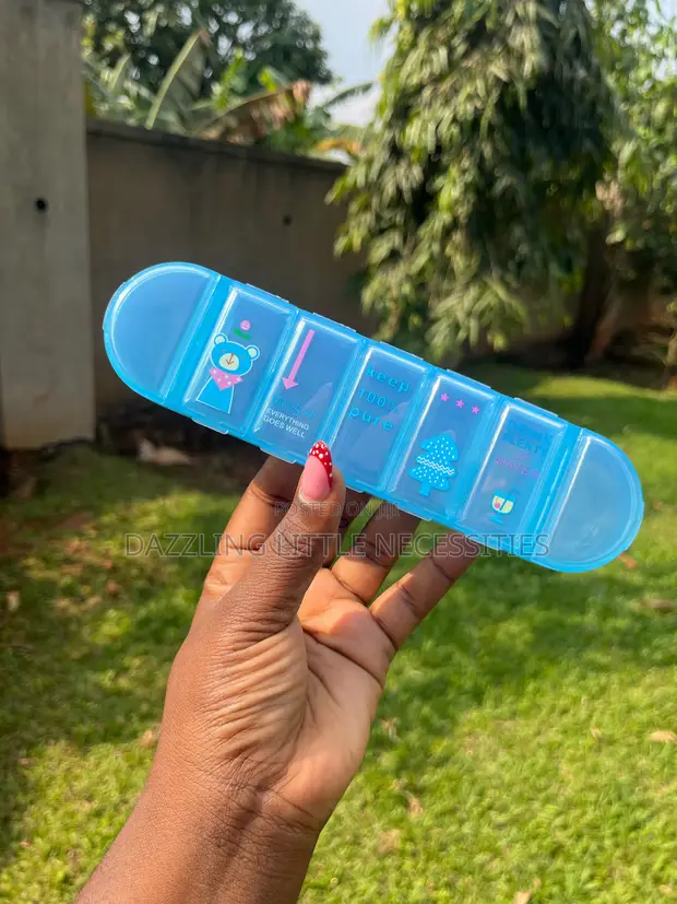 7 Day Slim Pill Case Organizer - Blue - 1