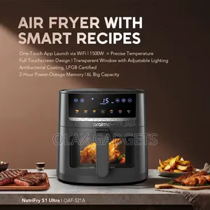 Oraimo NutriFry S1 Ultra 1500W 6L Airfryer with App Control