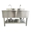 Commercial Double Bowl Sink on Stand - 3