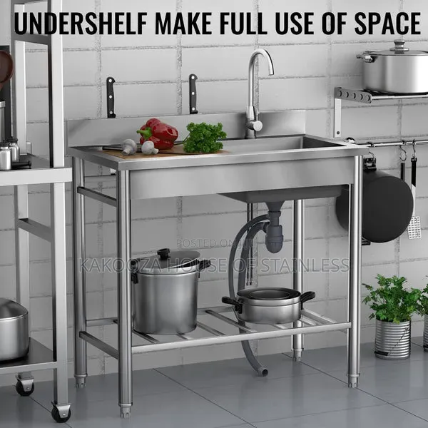 Commercial Single Stainless Steel Sink - 1