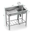 Commercial Single Stainless Steel Sink - 3