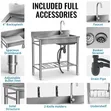 Commercial Single Stainless Steel Sink - 4