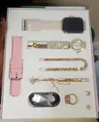 A58 Plus 7-in-1 Smartwatch & Jewelry Gift Set - Pink - 2