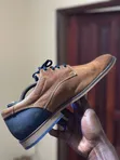 Men's Tan Leather Derby Shoes - Size 43 - 1