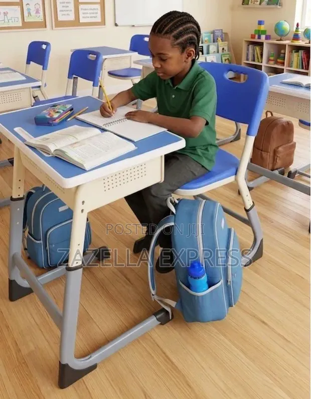 Kids Reading Table and Chair Set - Height Adjustable - 1
