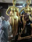 Glossy Gold Mannequin - Stylized Hourglass Figure - 2