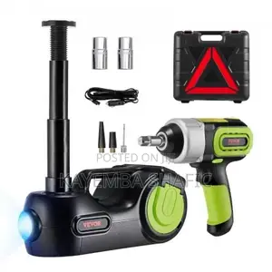 4-in-1 Electric Hydraulic Car Jack Kit 5 Ton with Impact Wrench