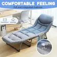Adjustable Folding Camping Cot Lounge Chair with Padded Cushion - 4