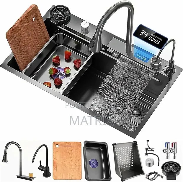 Smart Sink Stainless Steel Waterfall Kitchen Sink - 1