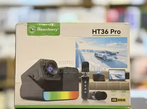 Smartbarry HT36 Pro 4K Smart Projector with Wireless Microphone