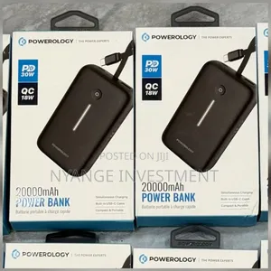 Powerology 20000mAh Power Bank with 30W PD