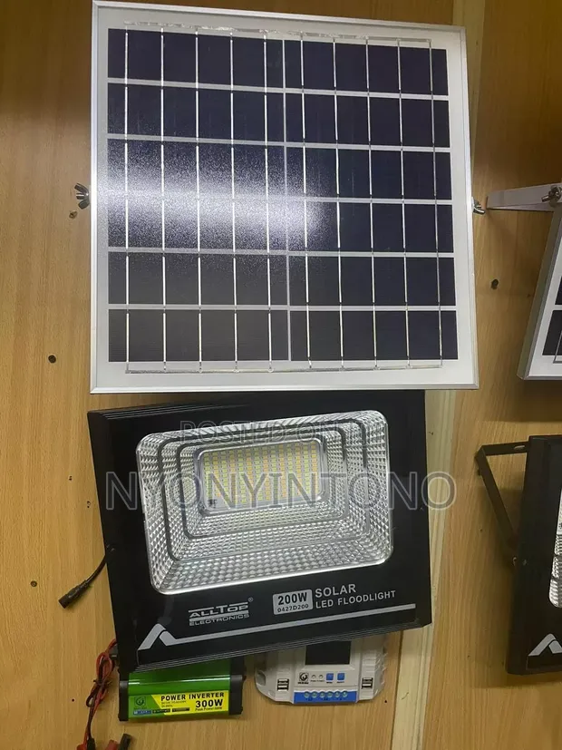 Alltop 200W Solar Flood Light with Remote - 1