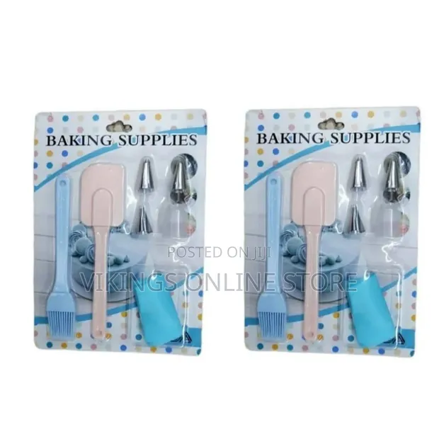 6 Piece Silicone Cake Decorating Spatula & Brush Set - 1