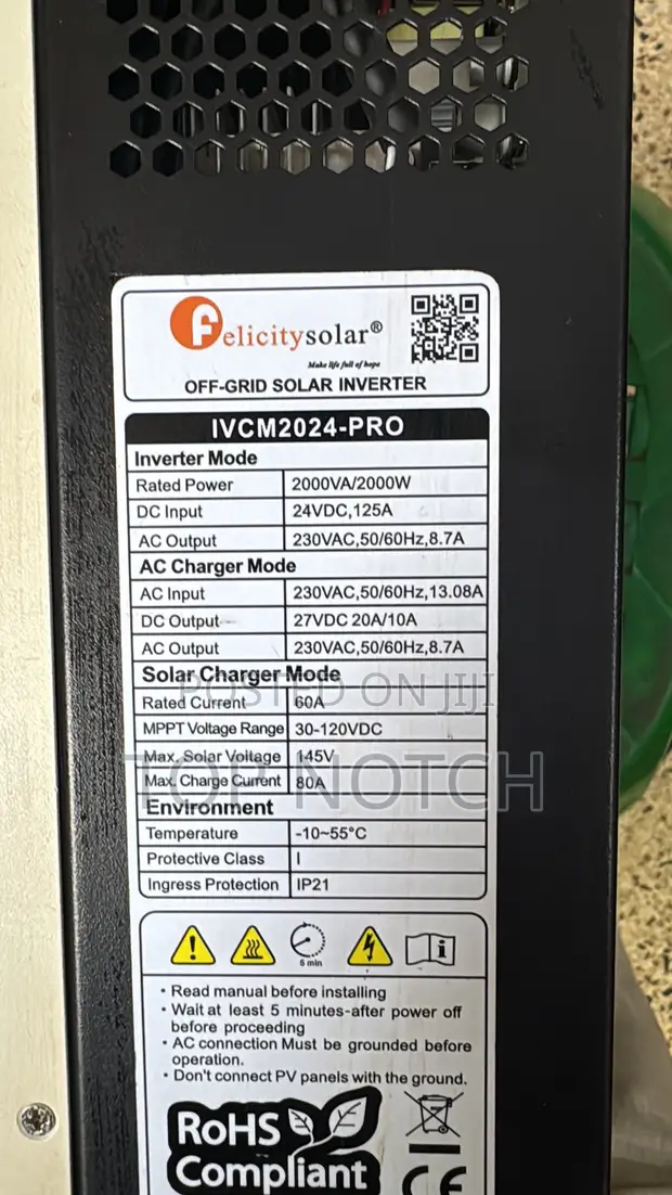 2kva/24v Felicity Hybrid Inverter - 1