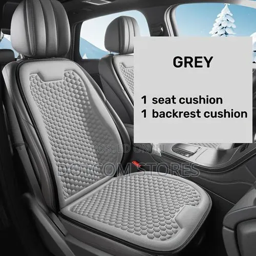 Front Single-Seat Summer Car Seat Cushion with Backrest - Gray - 1