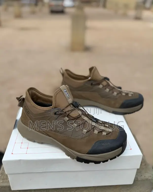 Ecco Genuine Leather Hiking Walking Sneakers - 1