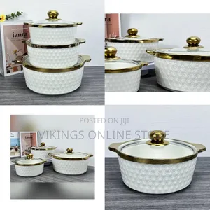 CAN Ceramic Casserole Pot with Golden Lid