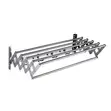 Wall-Mounted Retractable Accordion Clothes Drying Rack - Stainless Steel - 1