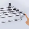 Wall-Mounted Retractable Accordion Clothes Drying Rack - Stainless Steel - 3