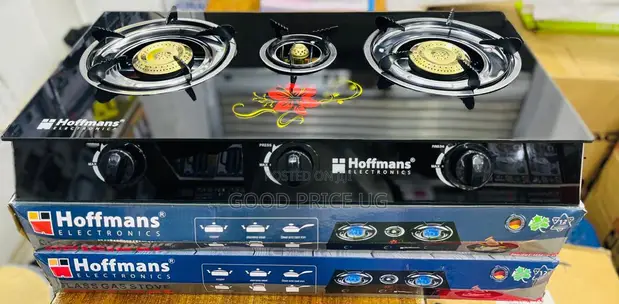 Hoffmans 3-Burner Tempered Glass Gas Stove - 1