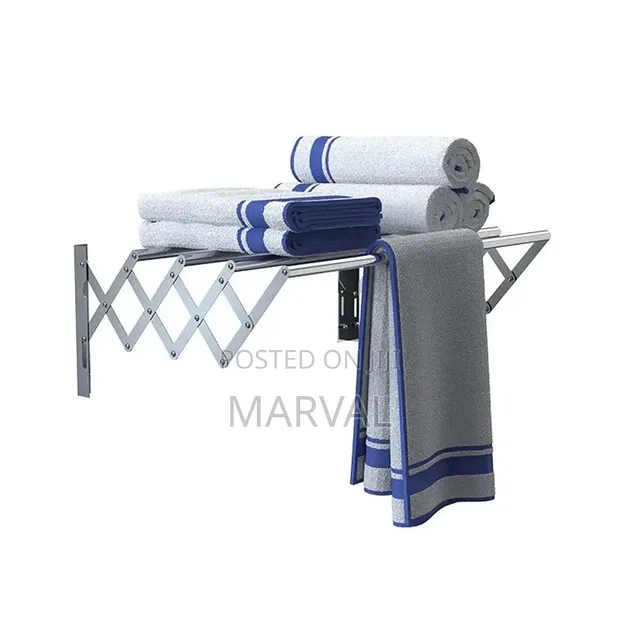 Retractable Wall Mount Cloth Dryer Stand (100cm) - 1