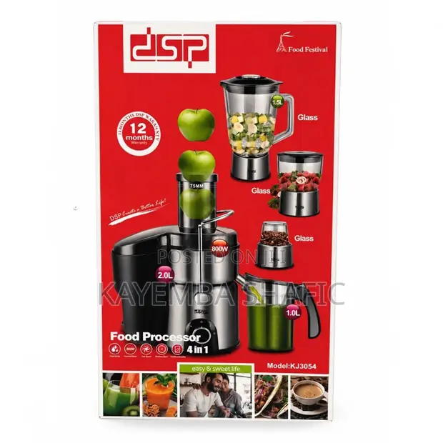 DSP 4-in-1 Multifunctional Juicer, Blender & Food Processor (KJ3054) - 1
