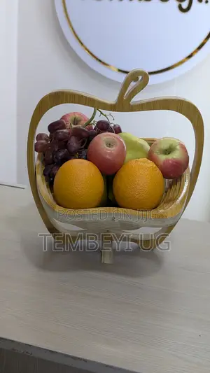 Foldable Apple-Shaped Bamboo Fruit Basket