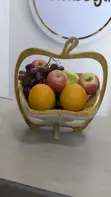 Foldable Apple-Shaped Bamboo Fruit Basket - 1