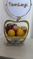 Foldable Apple-Shaped Bamboo Fruit Basket - 2