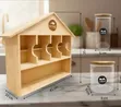 Bamboo Wooden House Spice Organizer - 1