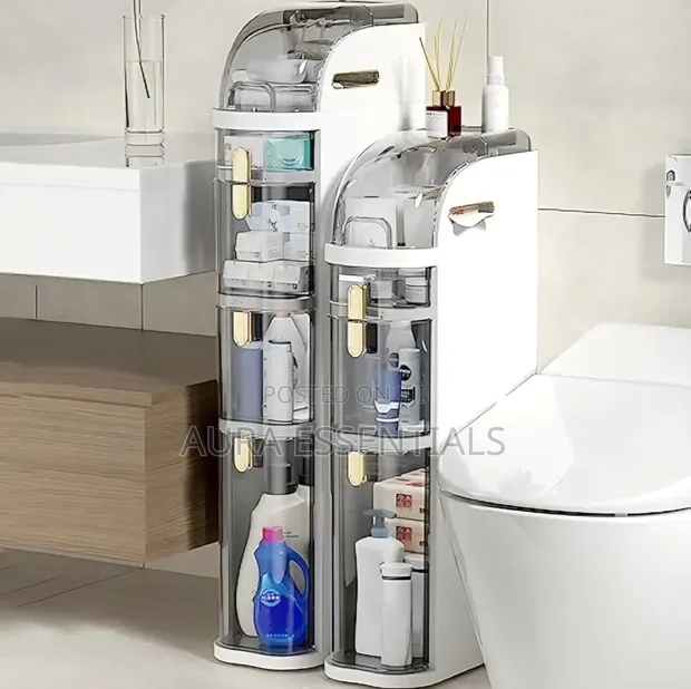 5-Layer Tall Bathroom Organizer Cabinet - 1