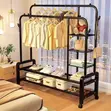 Heavy-Duty Double Rail Clothes Rack with Wheels - 2