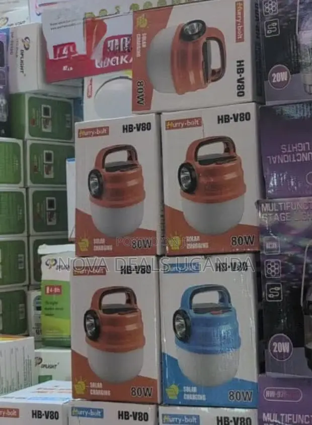 Hurry Bolt HB-V80 80W Solar Rechargeable Emergency Light - 1
