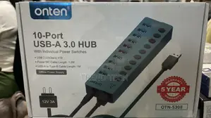 Onten 10-Port USB-A 3.0 Hub