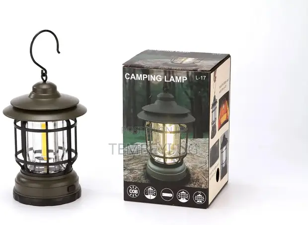 Retro Camping Lantern Portable Hanging Dimmable Battery - 1