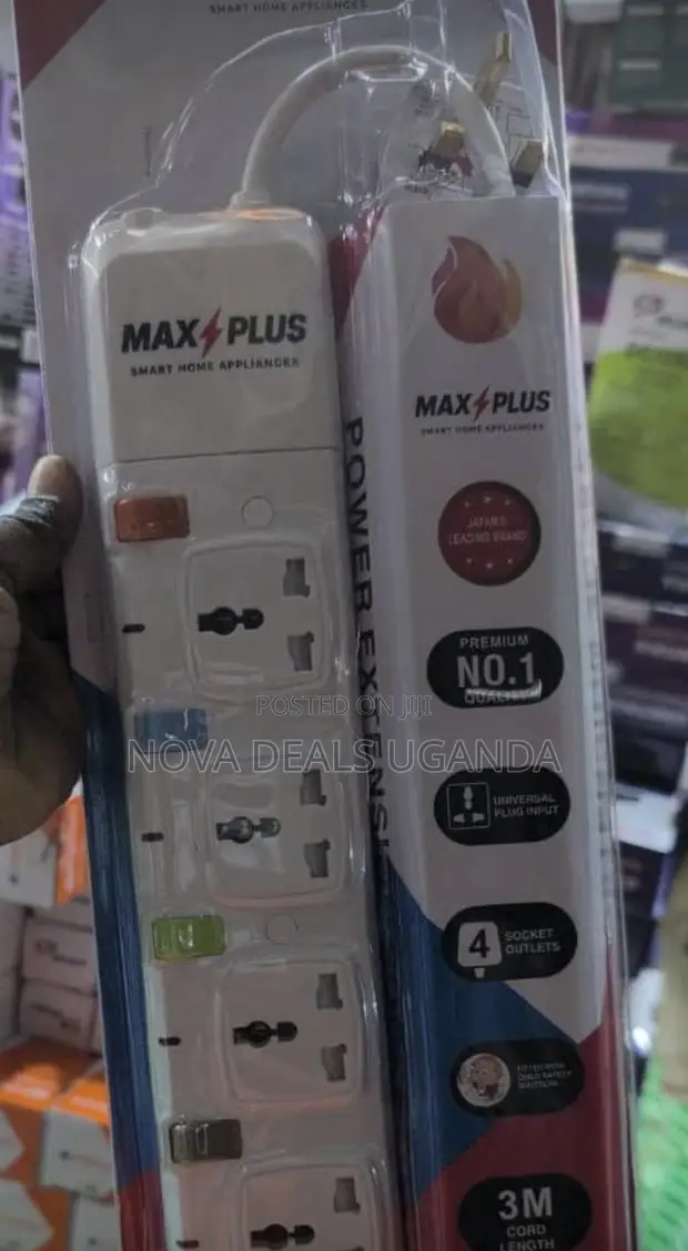 Max Plus 4-Way Power Extension Socket - 1