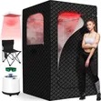 Portable Infrared Home Steam Sauna with Red Light Therapy - 1