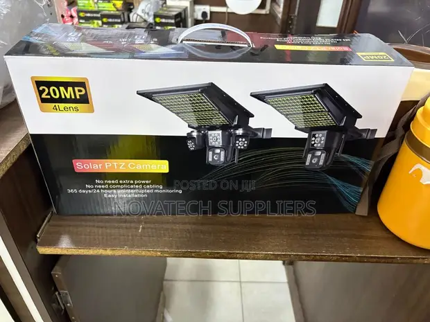 20MP 4-Lens Solar PTZ Security Camera with Night Vision - 1