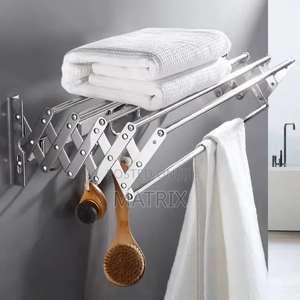 Wall Mounted Laundry Drying Rack - Retractable - 1