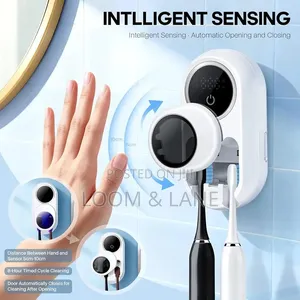 Smart Toothbrush Cleaner Holder with Blue Light