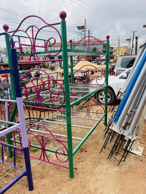 Brand New Triple Decker Bed (Green/Pink) - 1