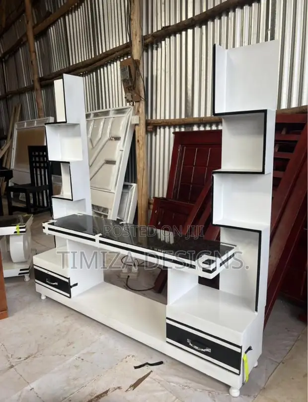 R65 White TV Stand - 1