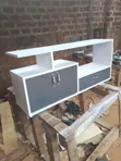 Wooden TV Stand - 122cm White - 2